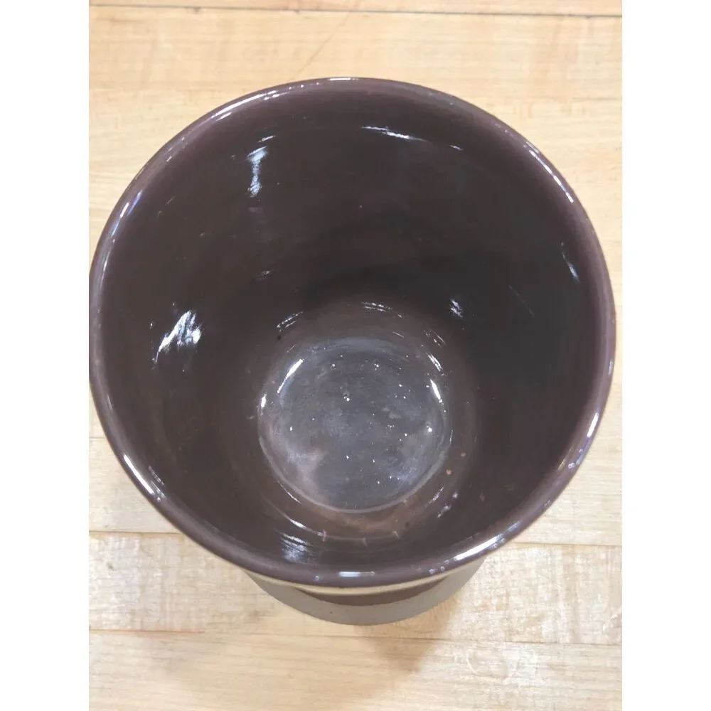 Vintage Studio Pottery Chalice Communion Goblet Christian Cross Brown Glaze 6.5